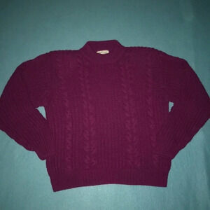 𝅺JUNIOR Connection cable knit long sleeve crewneck vintage sweater size M